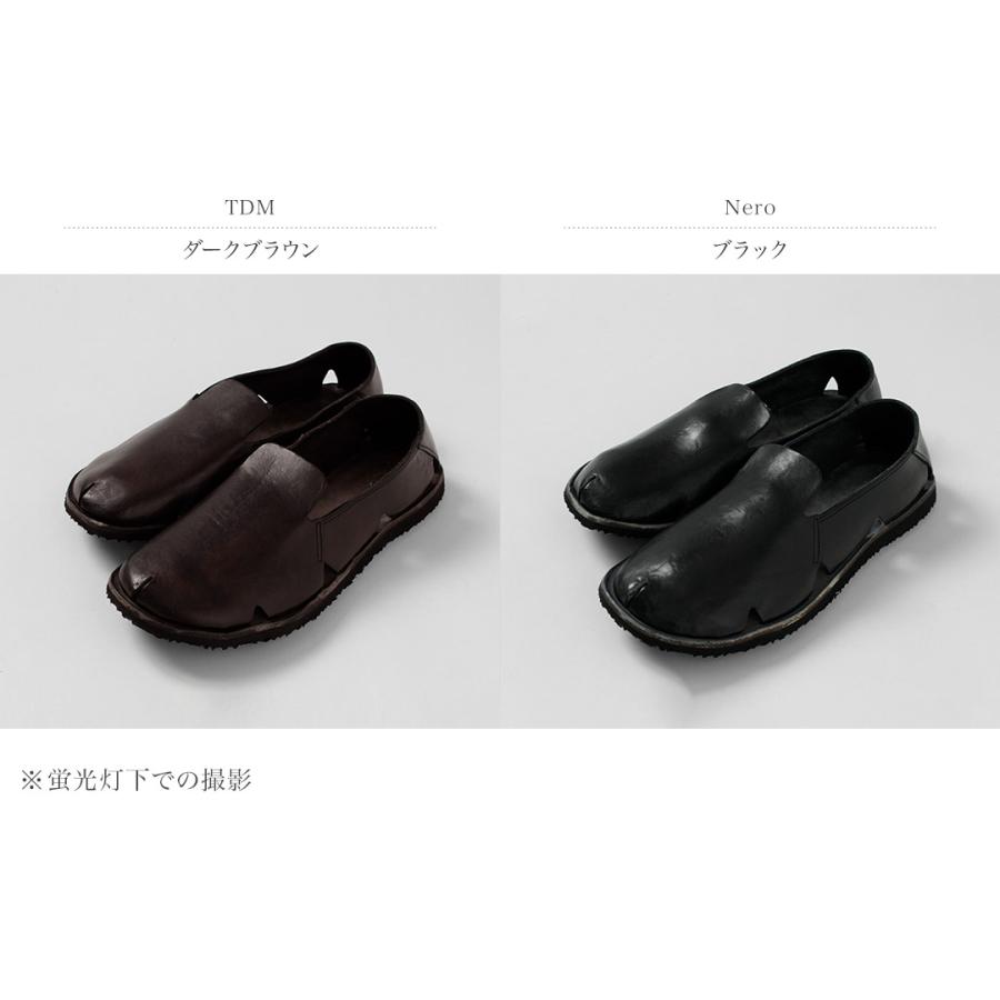 BRADOR（ブラドール） カットアウト スリップオン レザーサンダル