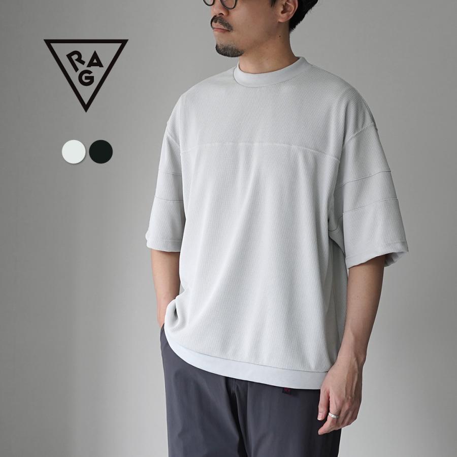RAG（ラグ） クイックドライ ワッフル フットボールTシャツ 日本製