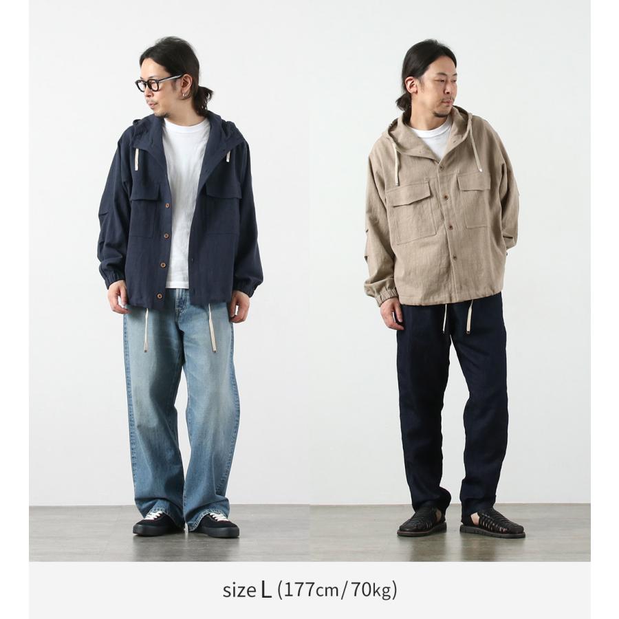 KEMA DESIGNS（ケマデザインズ） 綿麻 アンイーブン ビーチパーカ 日本製 / メンズ ラミー | kema designs | 05