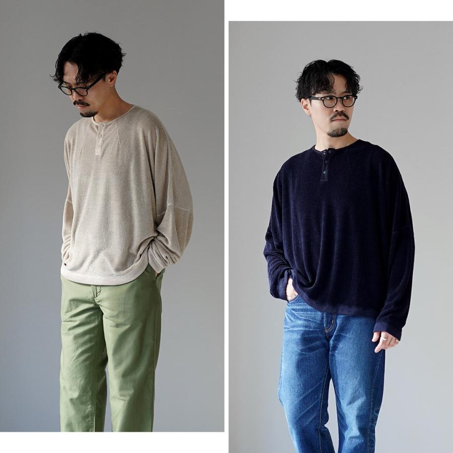 KEMA DESIGNS（ケマデザインズ） リネンパイル ヘンリーネック プルオーバー / 長袖トップス カットソーロンT | kema designs | 15