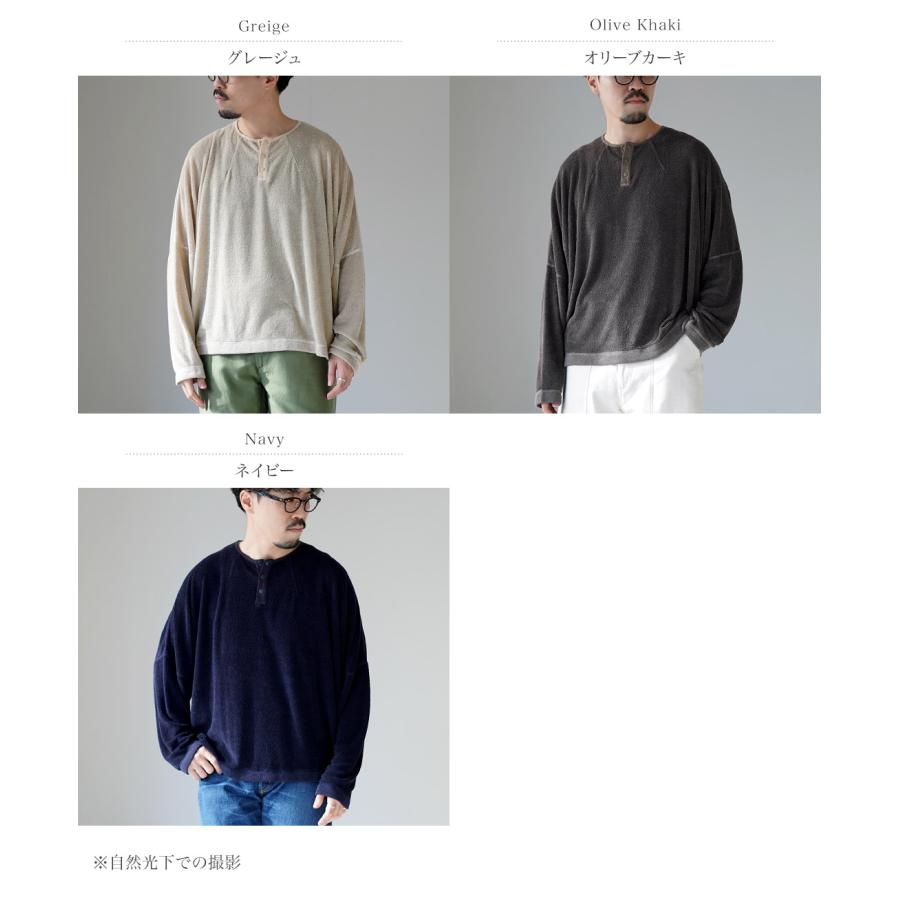 KEMA DESIGNS（ケマデザインズ） リネンパイル ヘンリーネック プルオーバー / 長袖トップス カットソーロンT | kema designs | 04