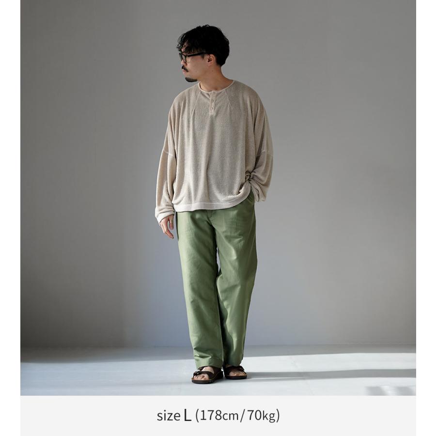 KEMA DESIGNS（ケマデザインズ） リネンパイル ヘンリーネック プルオーバー / 長袖トップス カットソーロンT | kema designs | 06