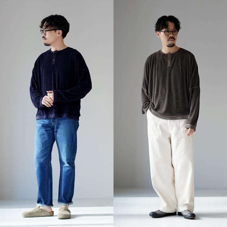 KEMA DESIGNS（ケマデザインズ） リネンパイル ヘンリーネック プルオーバー / 長袖トップス カットソーロンT | kema designs | 07