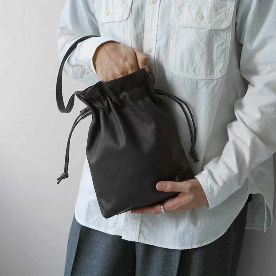 MR.OLIVE（ミスターオリーブ） ドローストリングバッグ インパーマレザー / メンズ 鞄 本革 撥水 ウォッシャブル イージーケア |  | 03