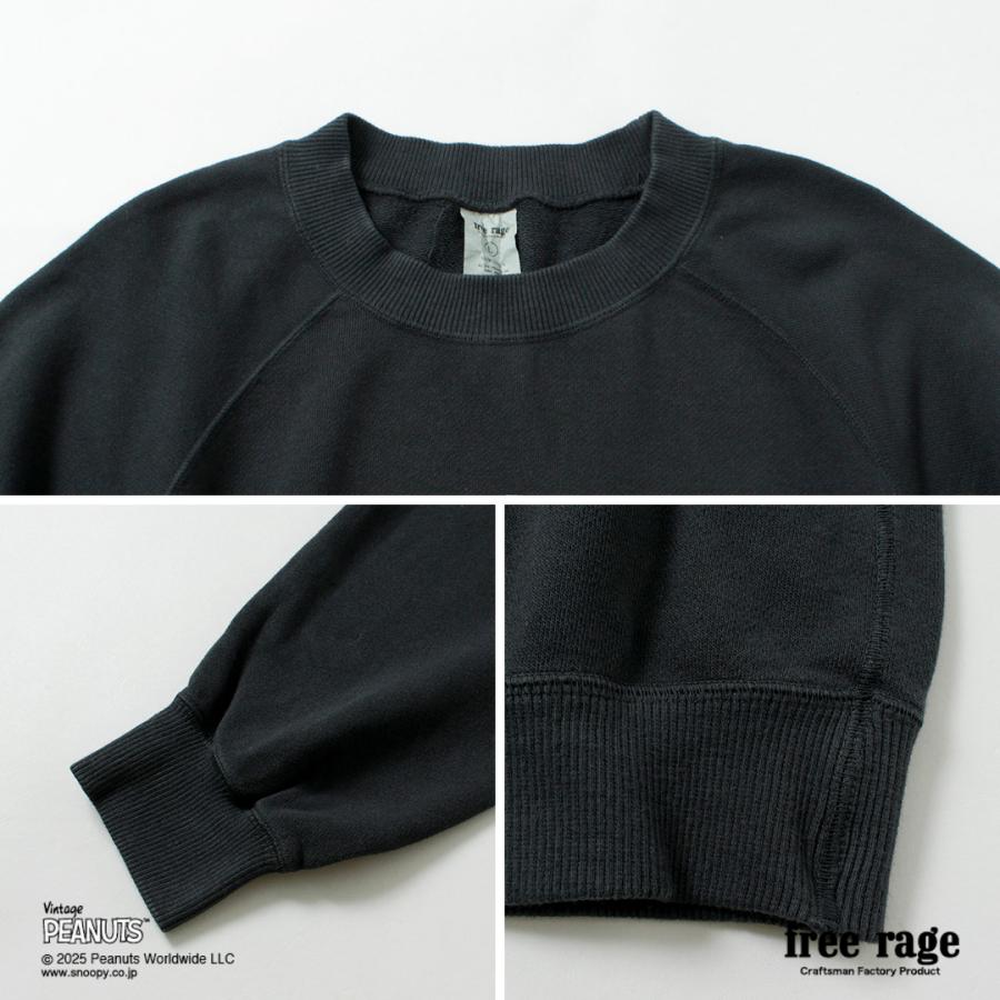 【予約販売：2月下旬発送予定】FREE RAGE（フリーレイジ） PEANUTS×free rage レッドバロン プリント ラグランスウェット / 長袖 PEANUTSコラボ ケース | free rage | 18