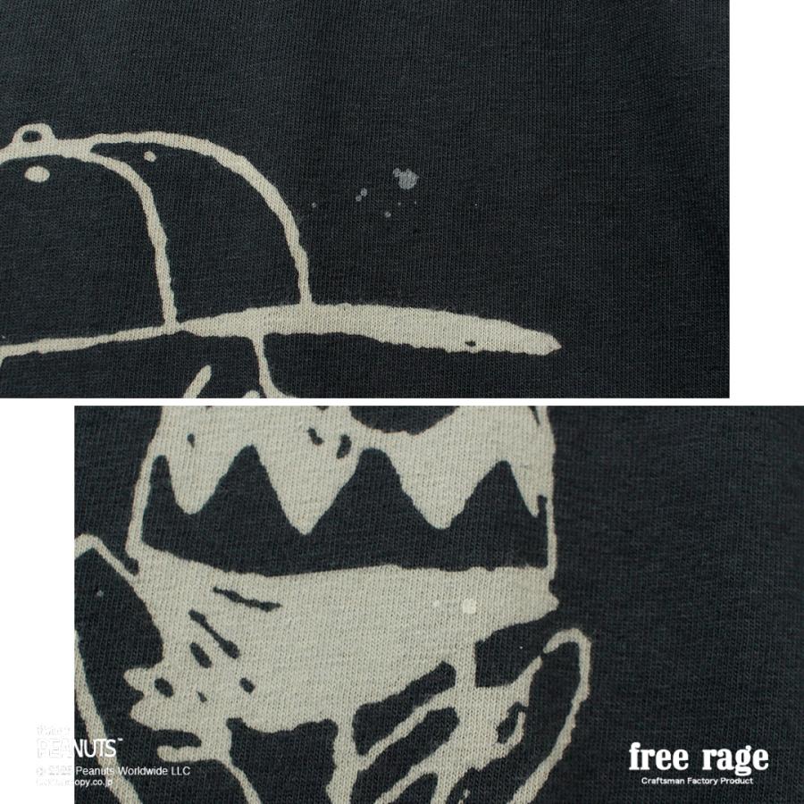 【予約販売：2月下旬発送予定】FREE RAGE（フリーレイジ） PEANUTS×free rage チャーリー・ブラウン プリント リサイクルコットン ショートスリーブTシャツ | free rage | 13