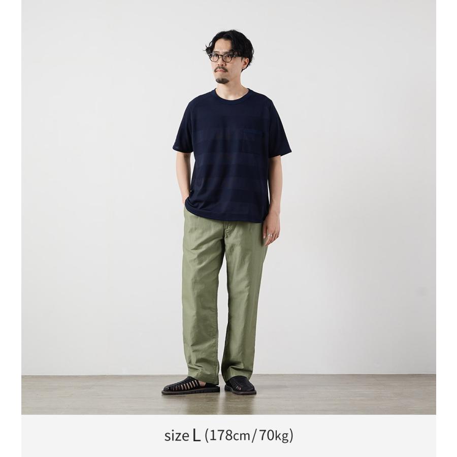 RE MADE IN TOKYO JAPAN（アールイーメイドイントウキョウジャパン） ジャガード ボーダーニットTシャツ 日本製 / メンズ 半袖 | Re made in tokyo japan | 06