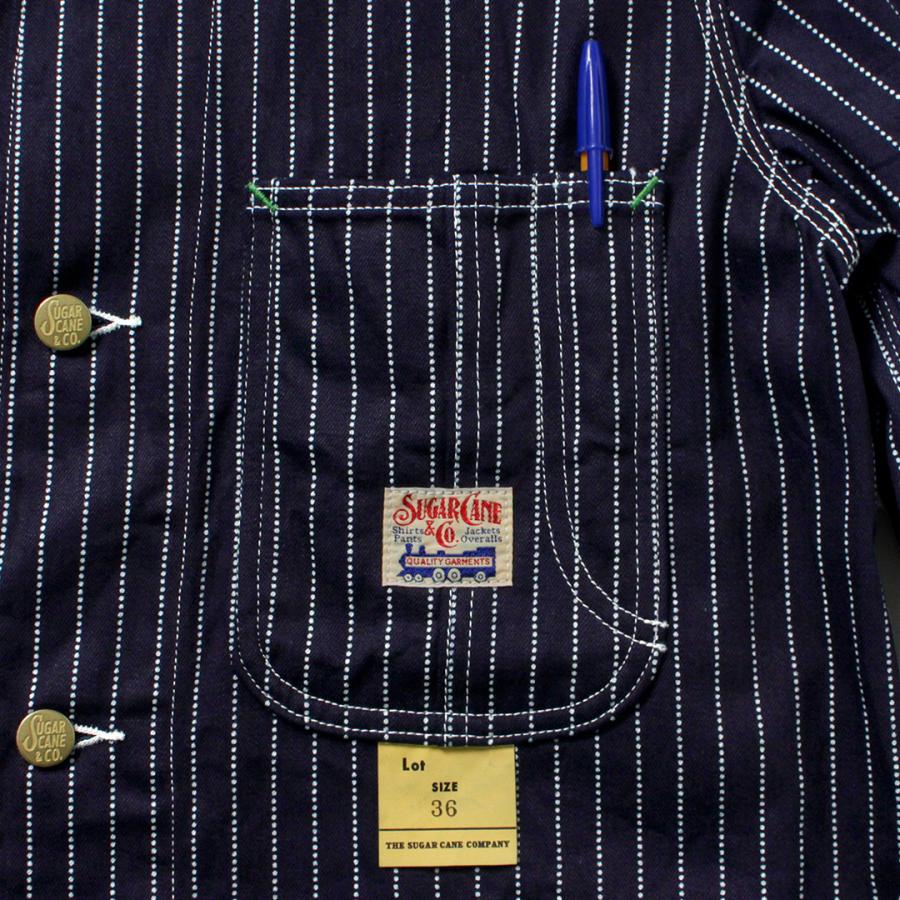 SUGAR CANE（シュガーケーン） 9oz ウォバッシュ ストライプ ワークコート 日本製 / ワーク メンズ アウター | SUGAR CANE | 11