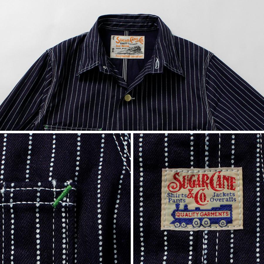 SUGAR CANE（シュガーケーン） 9oz ウォバッシュ ストライプ ワークコート 日本製 / ワーク メンズ アウター | SUGAR CANE | 16