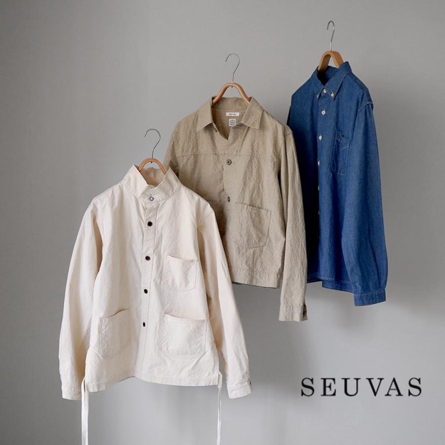 SEUVAS（ソウバス） 8ozキャンバス ウイングカラー シャツジャケット 日本製 / メンズ ライト アウター | SEUVAS | 13