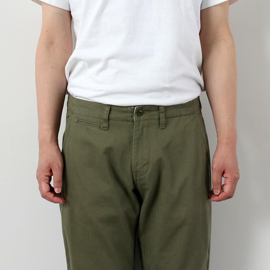 Blue refabric（ブルーリファブリック） ヘリンボーン ワイドテーパード ヴィンテージ トラウザー 日本製 / メンズ バットダイ |  | 12