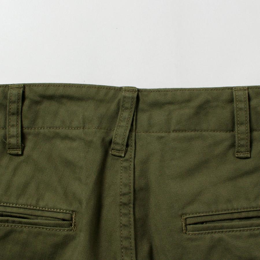 Blue refabric（ブルーリファブリック） ヘリンボーン ワイドテーパード ヴィンテージ トラウザー 日本製 / メンズ バットダイ |  | 14