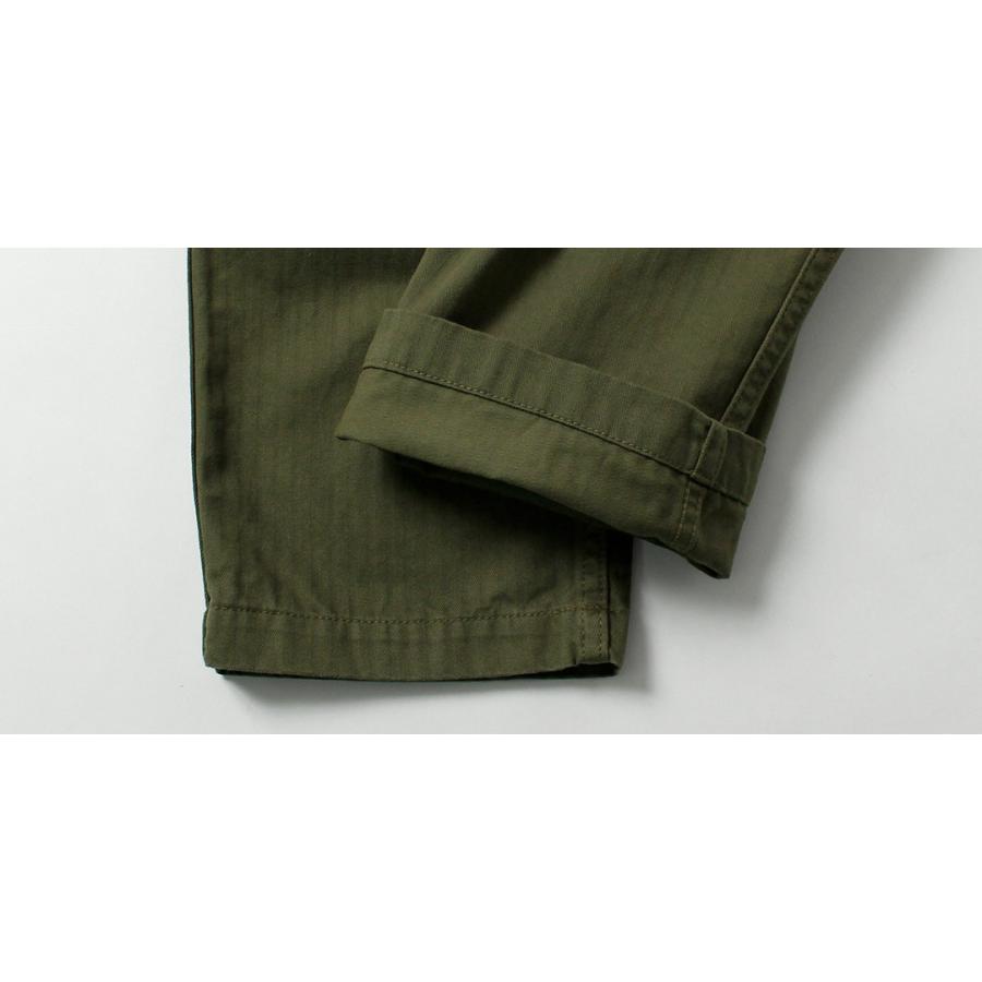 Blue refabric（ブルーリファブリック） ヘリンボーン ワイドテーパード ヴィンテージ トラウザー 日本製 / メンズ バットダイ |  | 17