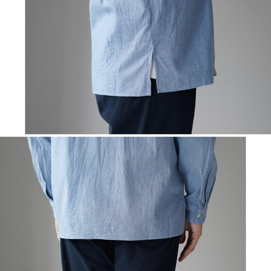 HARROWE HARROWE（ハロウハロウ） 5oz カラーネップシャンブレー オープンカラーシャツ / メンズ 長袖 日本製 綿 コットン | ROCOCO | 13