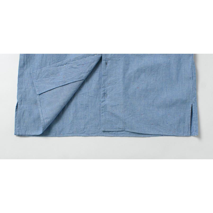 HARROWE HARROWE（ハロウハロウ） 5oz カラーネップシャンブレー オープンカラーシャツ / メンズ 長袖 日本製 綿 コットン | ROCOCO | 16