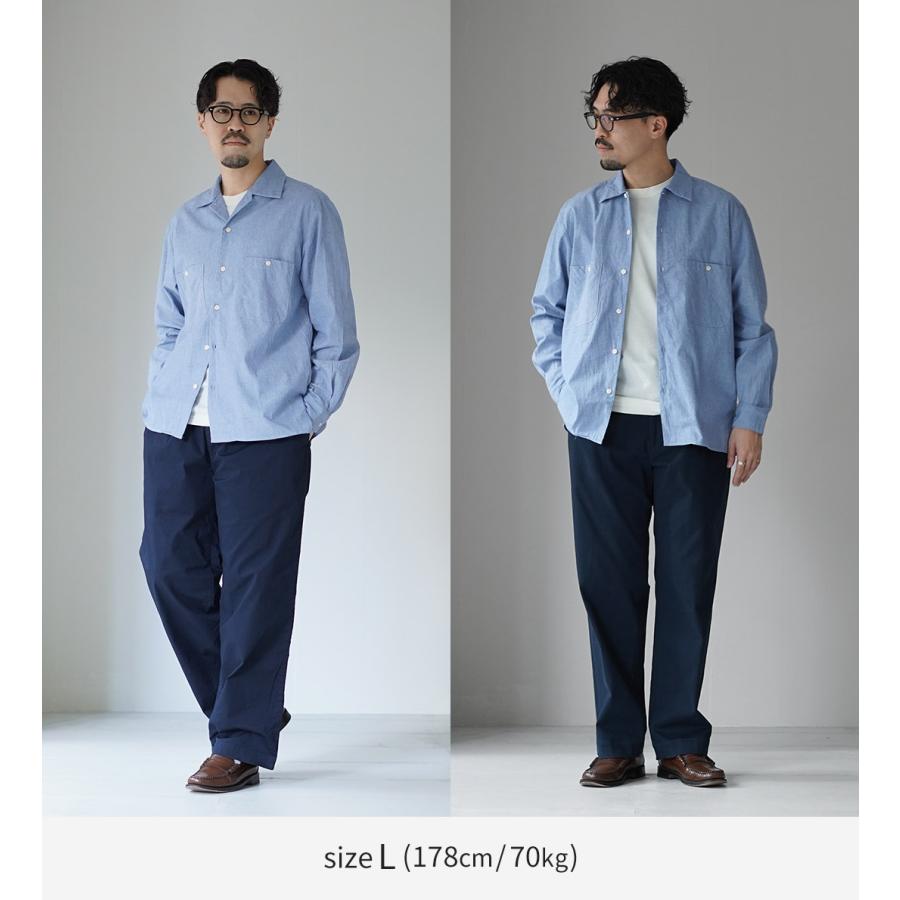 HARROWE HARROWE（ハロウハロウ） 5oz カラーネップシャンブレー オープンカラーシャツ / メンズ 長袖 日本製 綿 コットン | ROCOCO | 05