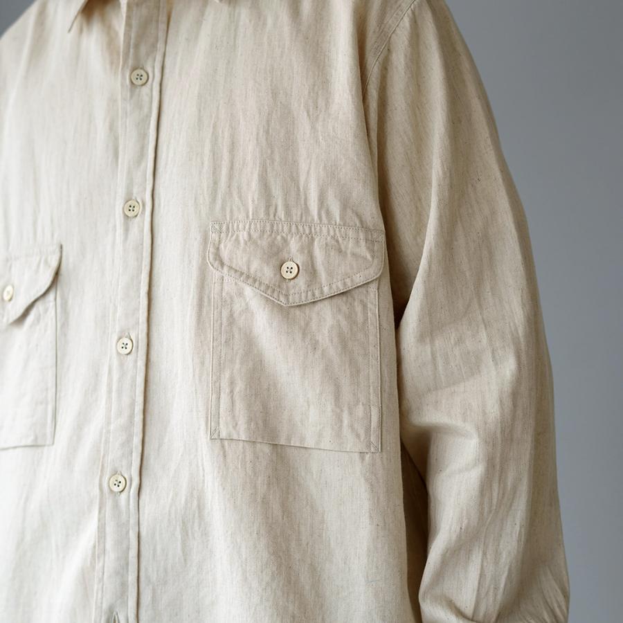 KEMA DESIGNS（ケマデザインズ） コットンリネン ファーマーシャツ / 長袖 メンズ 綿 麻 | kema designs | 12