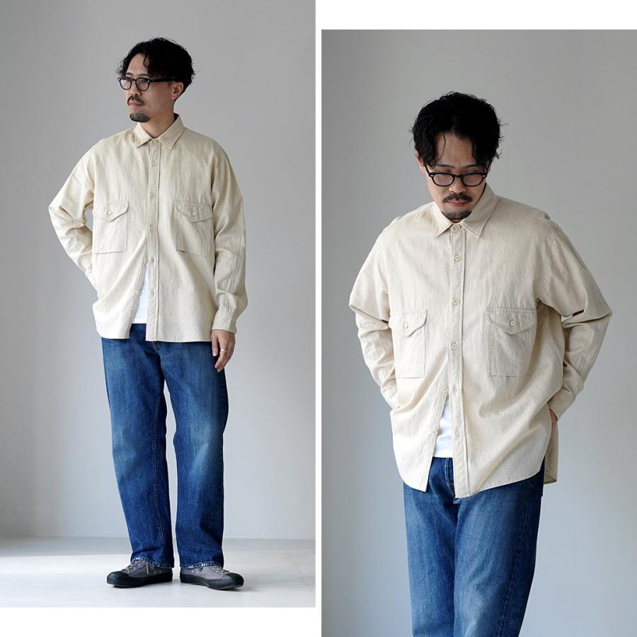 KEMA DESIGNS（ケマデザインズ） コットンリネン ファーマーシャツ / 長袖 メンズ 綿 麻 | kema designs | 16