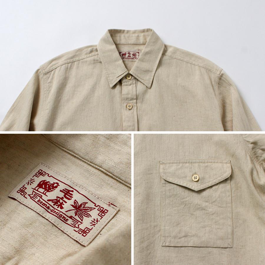 KEMA DESIGNS（ケマデザインズ） コットンリネン ファーマーシャツ / 長袖 メンズ 綿 麻 | kema designs | 17