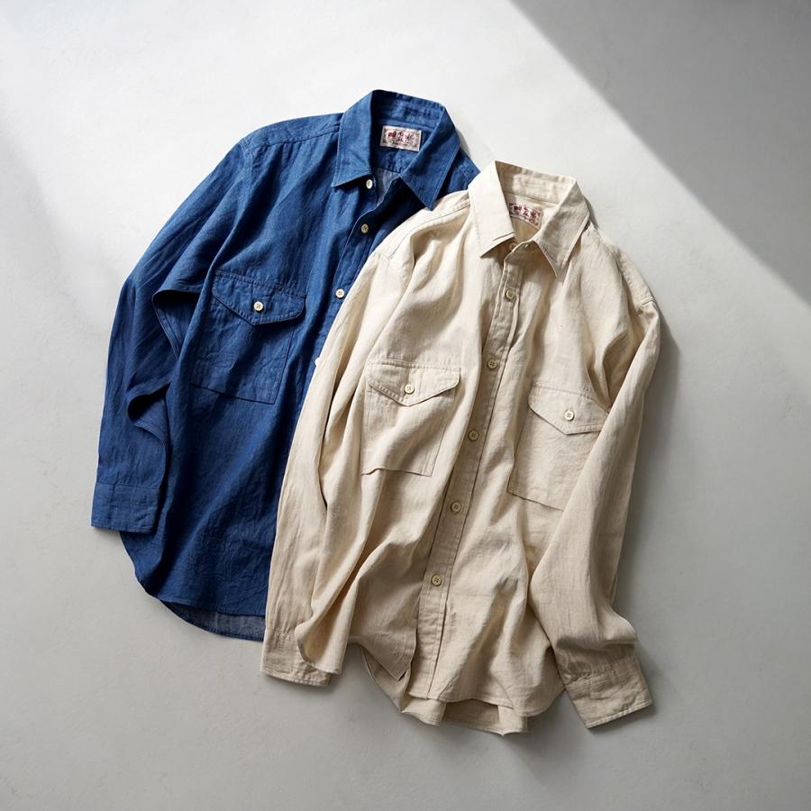 KEMA DESIGNS（ケマデザインズ） コットンリネン ファーマーシャツ / 長袖 メンズ 綿 麻 | kema designs | 05