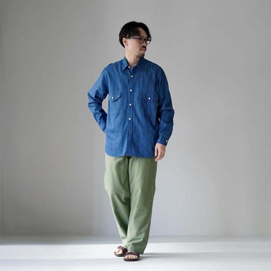 KEMA DESIGNS（ケマデザインズ） コットンリネン ファーマーシャツ / 長袖 メンズ 綿 麻 | kema designs | 07