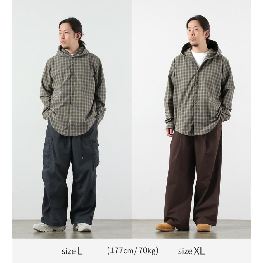 RAG（ラグ） オンブレチェック フーデッド シャツ 日本製 UVカット / メンズ 長袖 | RAG | 05