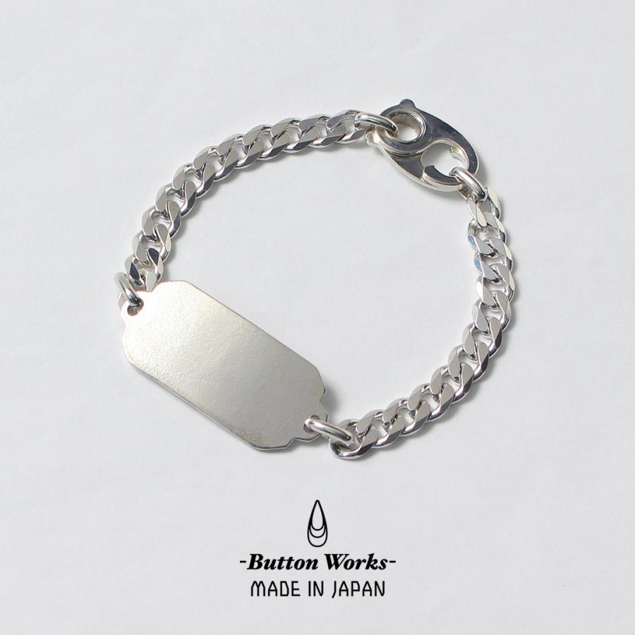 BUTTON WORKS（ボタンワークス） 別注 ミリタリー IDブレスレット 日本製 / メンズ シルバー アクセサリー | Button Works