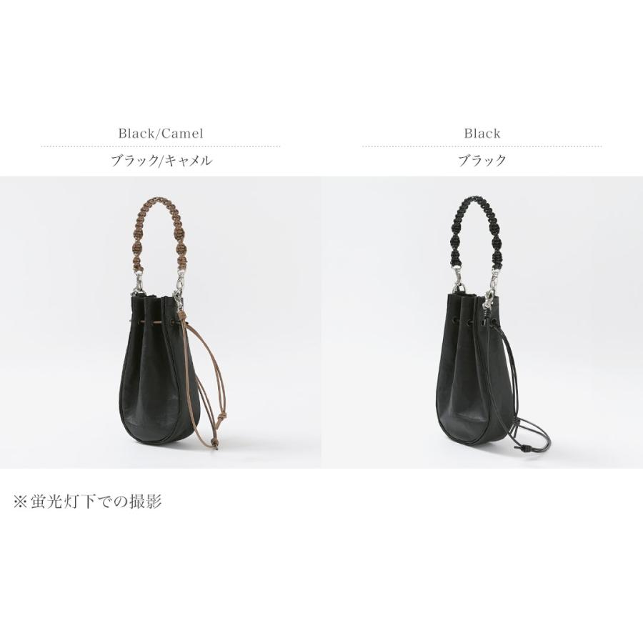 SENTI（センティ） ダイニーマレザー メディスンバッグM ＋ハンドストラップ 日本製 / ショルダーバッグ ポシェット 巾着 本革 | SENTI | 03