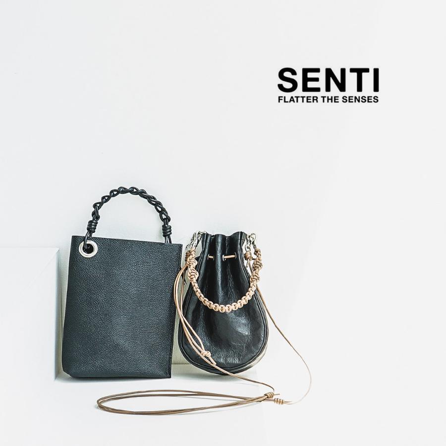 SENTI（センティ） ダイニーマレザー メディスンバッグM ＋ハンドストラップ 日本製 / ショルダーバッグ ポシェット 巾着 本革 | SENTI | 06
