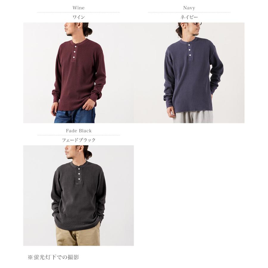 HEALTHKNIT（ヘルスニット） サーマルキングワッフル ヘンリーネック ロングスリーブ (ピグメントダイ) / メンズ 長袖 | Healthknit | 04