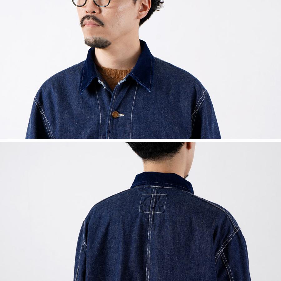 REMI RELIEF（レミレリーフ） 9.5oz ネップデニムカバーオール(衿コーデュロイ） 日本製 / メンズ ジンバブエコットン | REMI RELIEF | 07