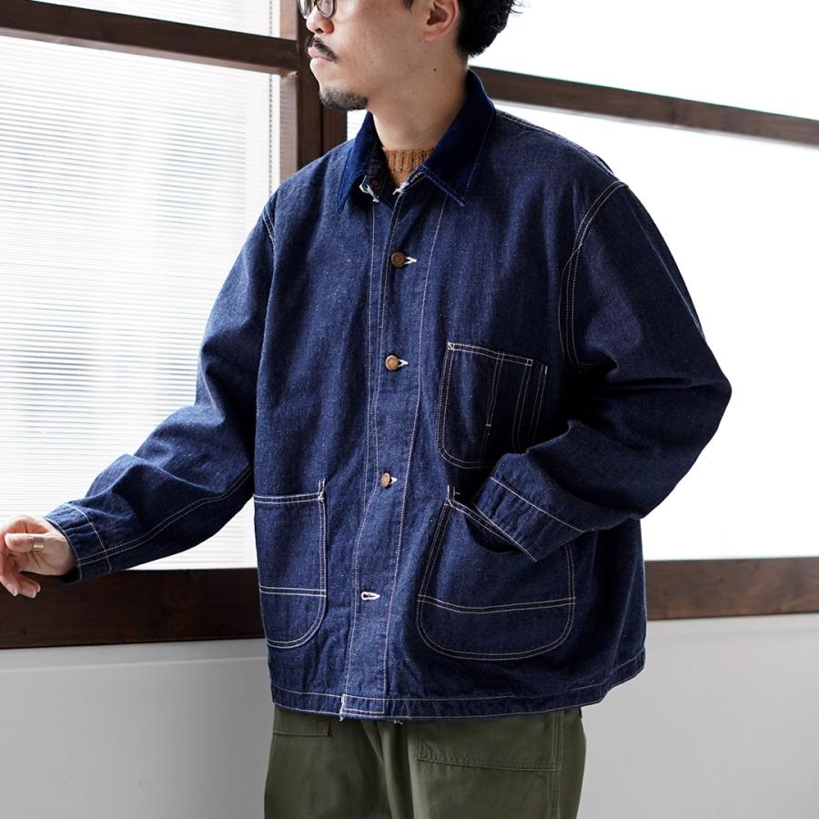 REMI RELIEF（レミレリーフ） 9.5oz ネップデニムカバーオール(衿コーデュロイ） 日本製 / メンズ ジンバブエコットン | REMI RELIEF | 08