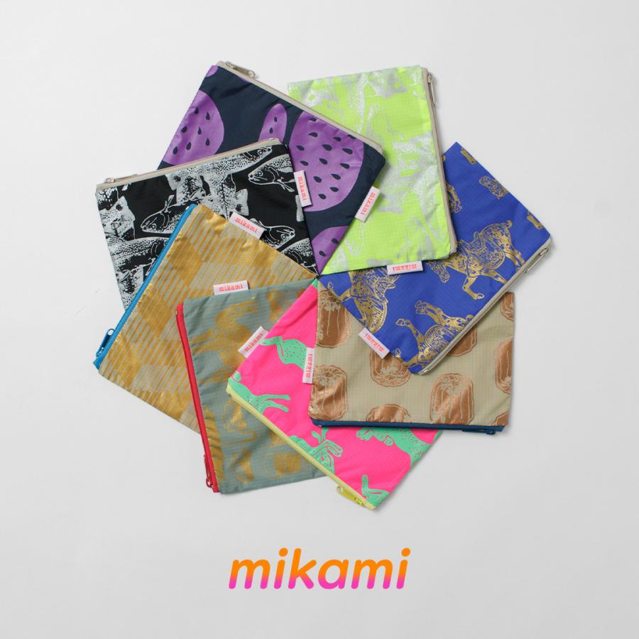 MIKAMI（ミカミ） ハンドプリント マルチZIPポーチ ナイロン / メンズ レディース 小物入れ 総柄 アニマル | ROCOCO