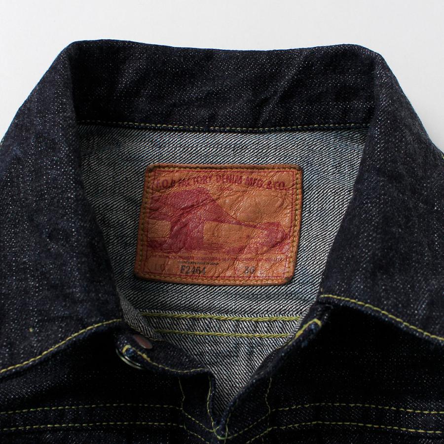 FOB FACTORY（FOBファクトリー） F2464 RS5252-UF セルヴィッチ デニム 2ndジャケット 日本製 / メンズ Gジャン セルビッチ | FOB FACTORY | 09