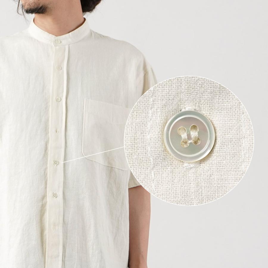 KEMA DESIGNS（ケマデザインズ） ヘンプ/オーガニックコットン ハーフスリーブ バンドカラーシャツ 綿麻 / 半袖 メンズ | kema designs | 13