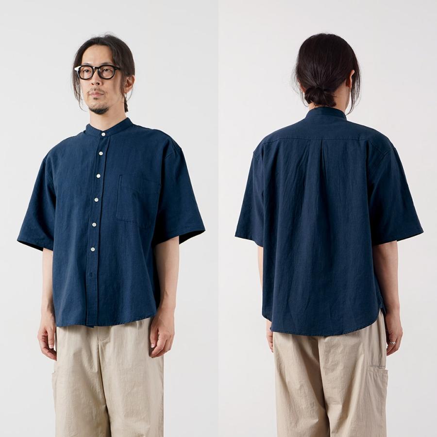 KEMA DESIGNS（ケマデザインズ） ヘンプ/オーガニックコットン ハーフスリーブ バンドカラーシャツ 綿麻 / 半袖 メンズ | kema designs | 16
