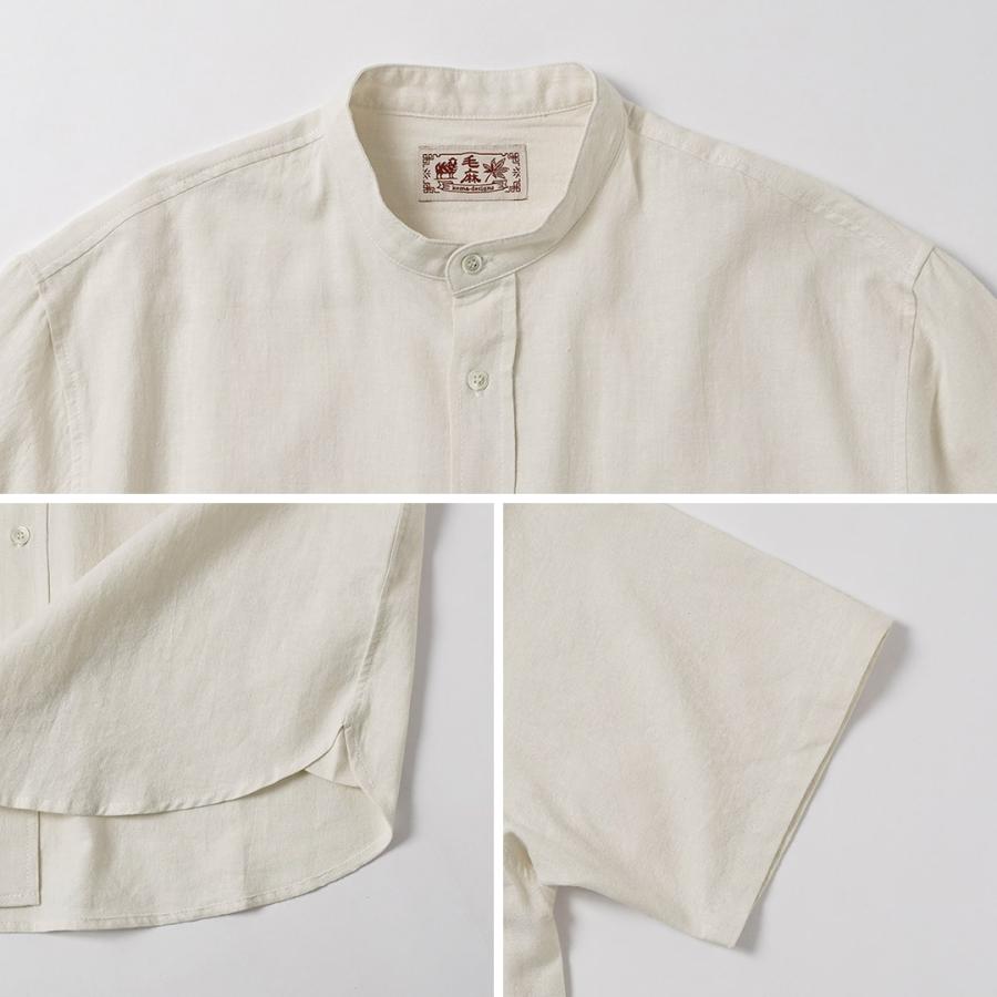 KEMA DESIGNS（ケマデザインズ） ヘンプ/オーガニックコットン ハーフスリーブ バンドカラーシャツ 綿麻 / 半袖 メンズ | kema designs | 18