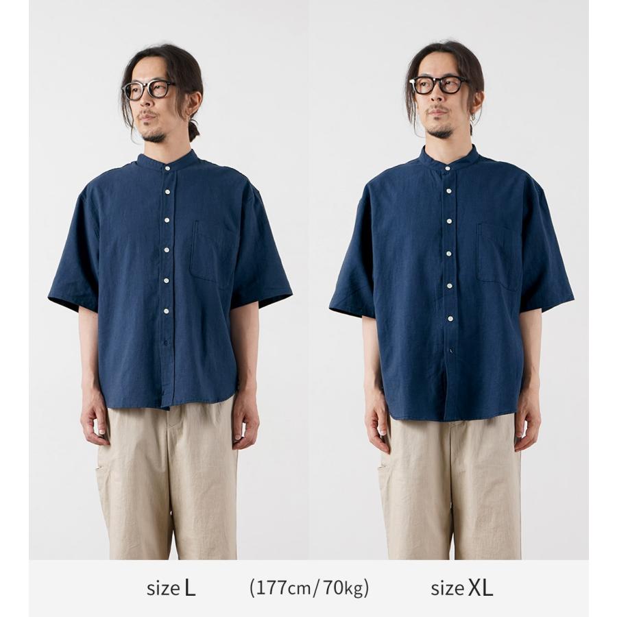 KEMA DESIGNS（ケマデザインズ） ヘンプ/オーガニックコットン ハーフスリーブ バンドカラーシャツ 綿麻 / 半袖 メンズ | kema designs | 08