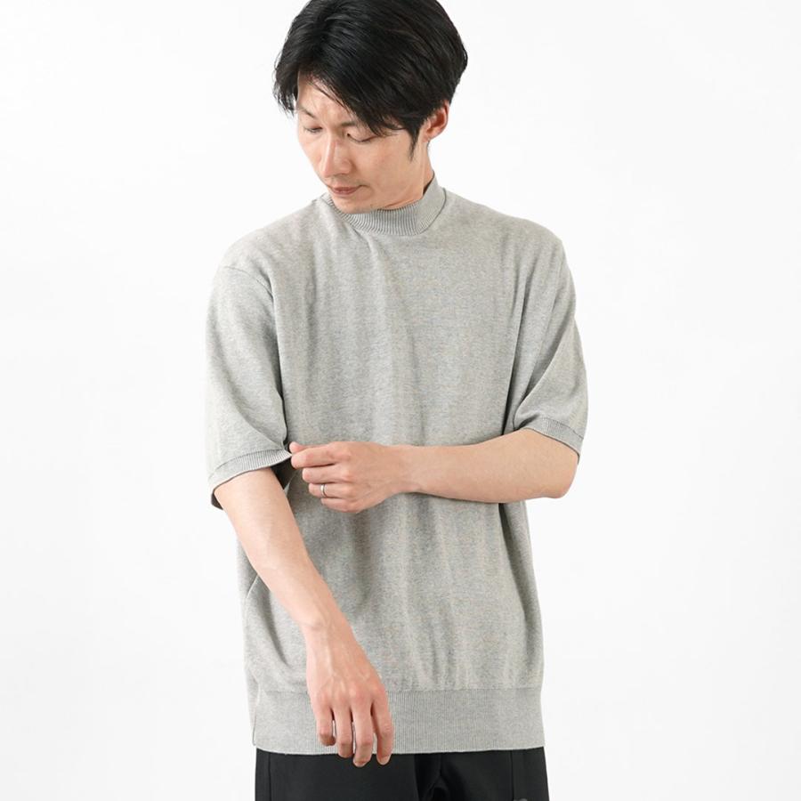 GICIPI（ジチピ） カラマーロ モックネック リラックスフィット ニットソー 2024年モデル / メンズ 半袖 コットンニット 伸縮 | gicipi | 16