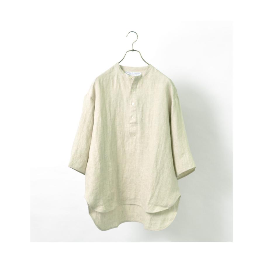 ROCOCO（ロココ） リネン 布帛 ヘンリーネック Tシャツ 2024年モデル / 麻 メンズ ハーフ 七分袖 日本製 | ROCOCO | 04