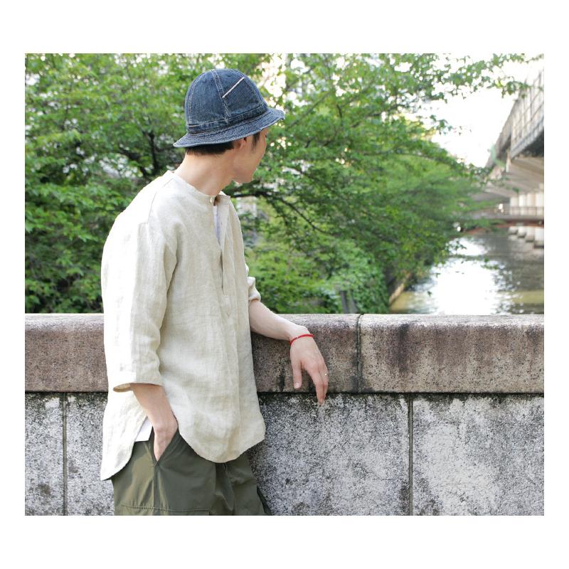 ROCOCO（ロココ） リネン 布帛 ヘンリーネック Tシャツ 2024年モデル / 麻 メンズ ハーフ 七分袖 日本製 | ROCOCO | 05