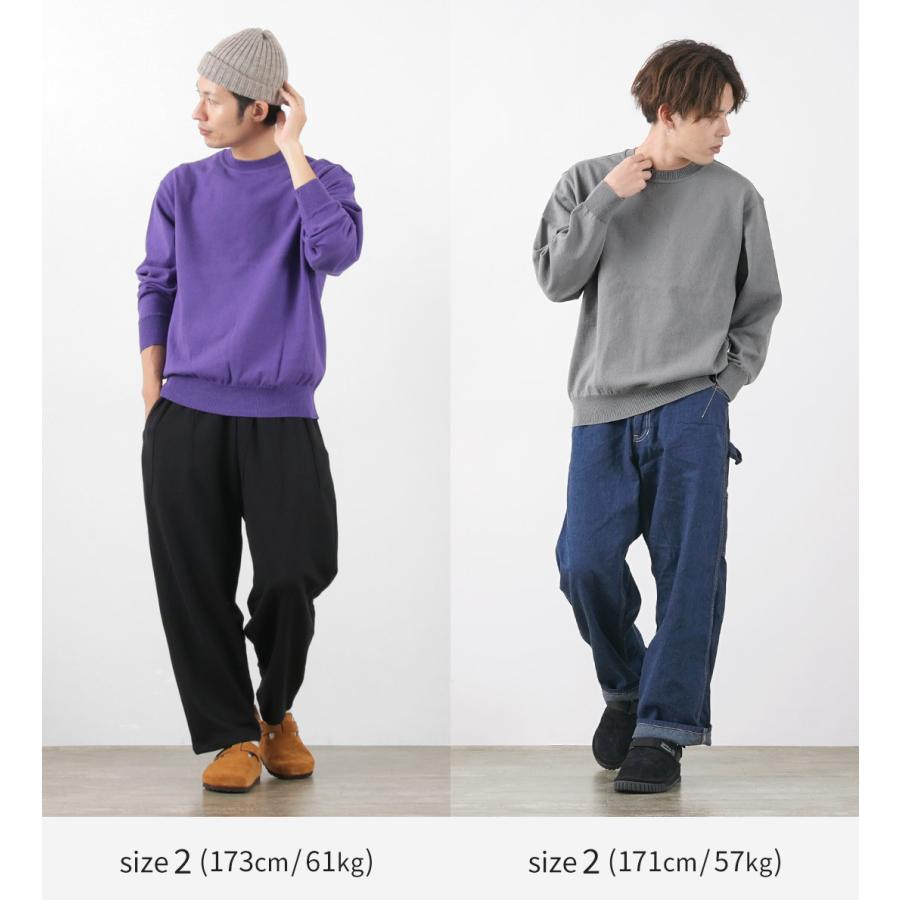 YONETOMI NEW BASIC（ヨネトミニューベーシック） カラー別注 ウェーブコットン ニットプルオーバー 2024年モデル / メンズ クルーネック 日本製 米富 | Yonetomi NEW BASIC | 09