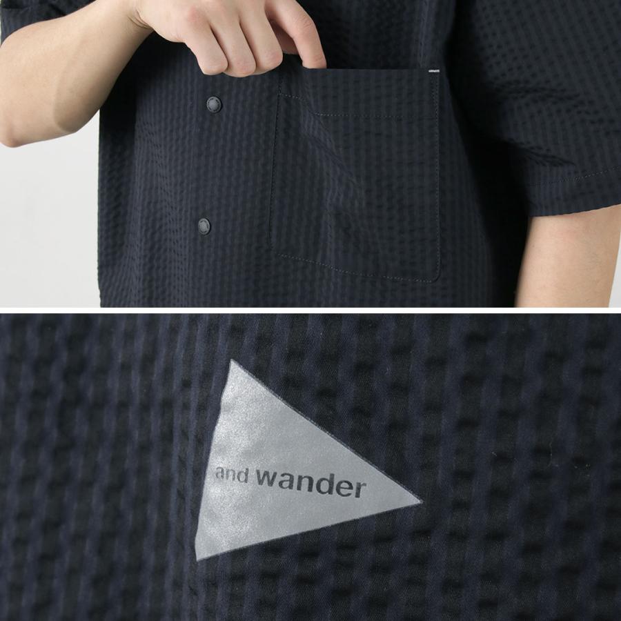 AND WANDER（アンドワンダー） ドライソフト シアサッカー ショートスリーブシャツ 2024年モデル / トップス 半袖 | and wander | 10