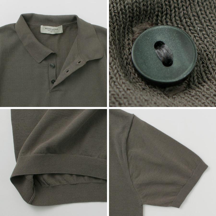 【旧商品】MOONCASTLE（ムーンキャッスル） アイスコットン ポロシャツ 2024年モデル / メンズ トップス 半袖 サマーニット 綿 | MOONCASTLE | 18