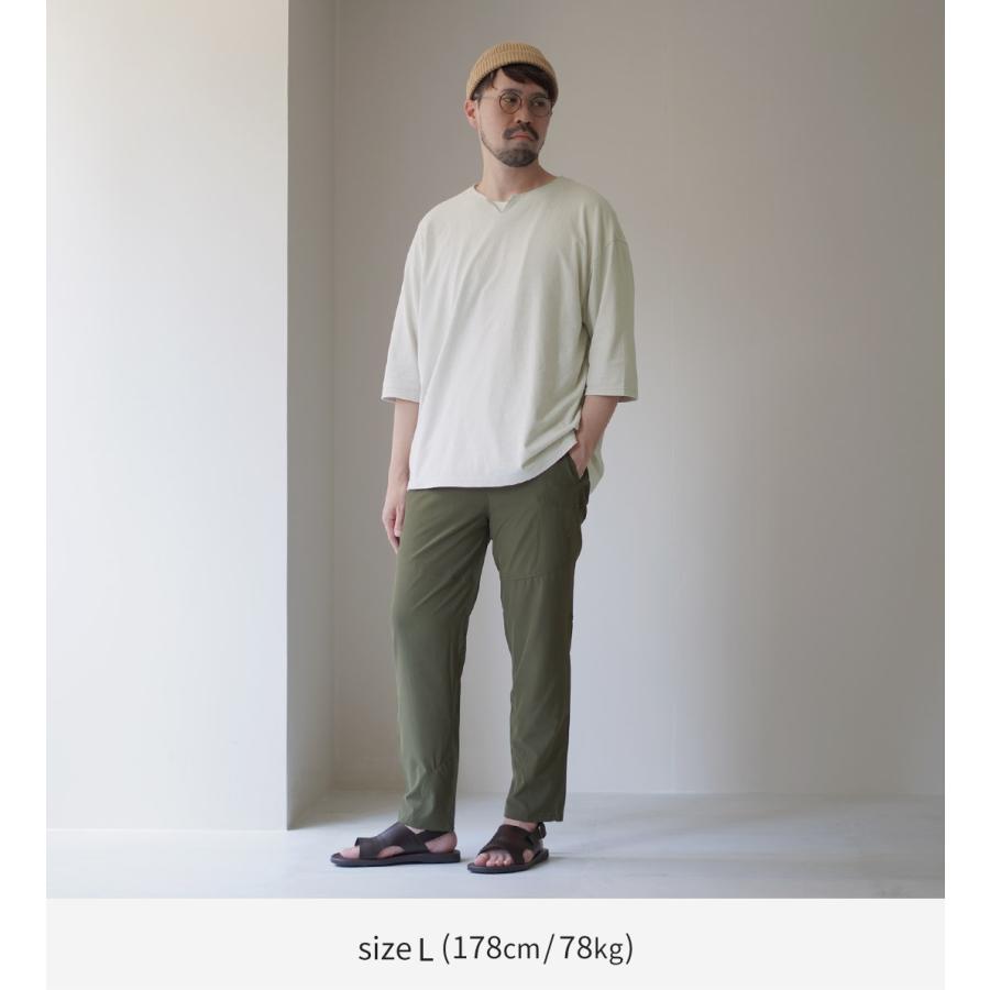 ROCOCO（ロココ） リネンコットン キーネックTシャツ 2024年モデル / メンズ カットソー 七分袖 麻 コットン 日本製 | ROCOCO | 06