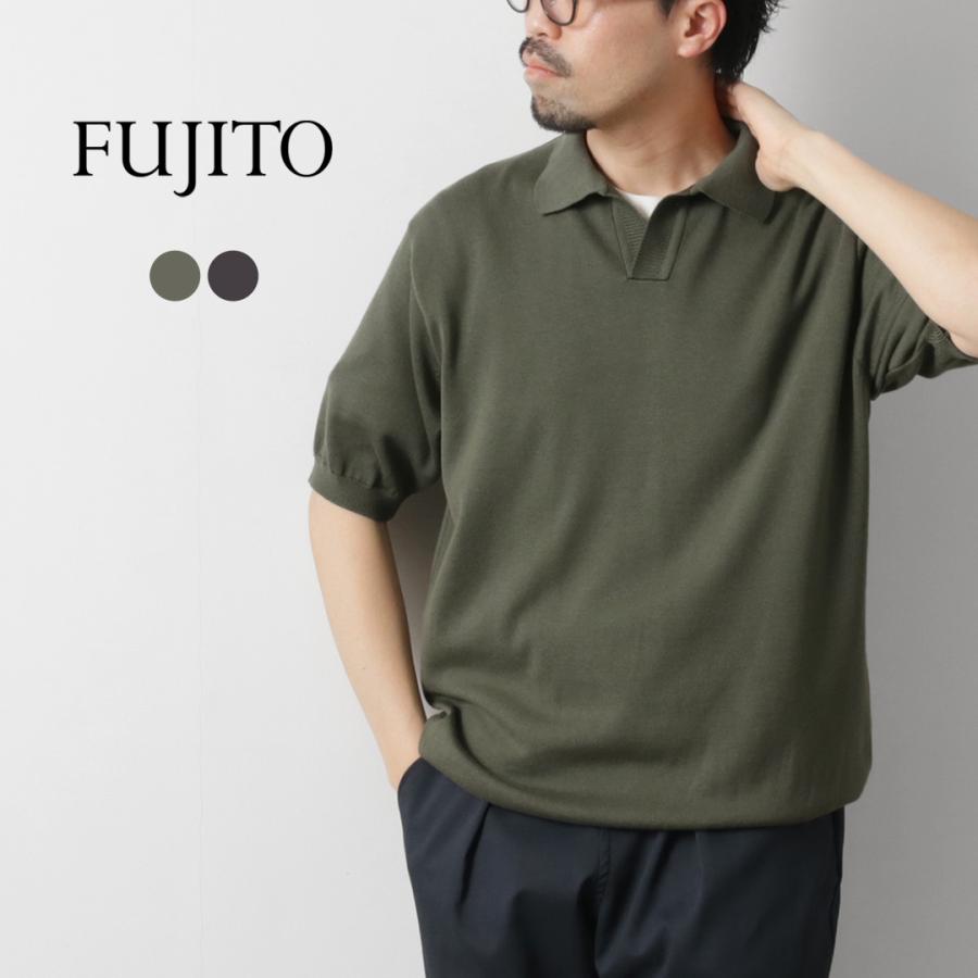 FUJITO（フジト） コットンシルク スキッパーポロ 2025年モデル / メンズ ニット トップス カットソー 半袖 Knit Skipper Polo | FUJITO
