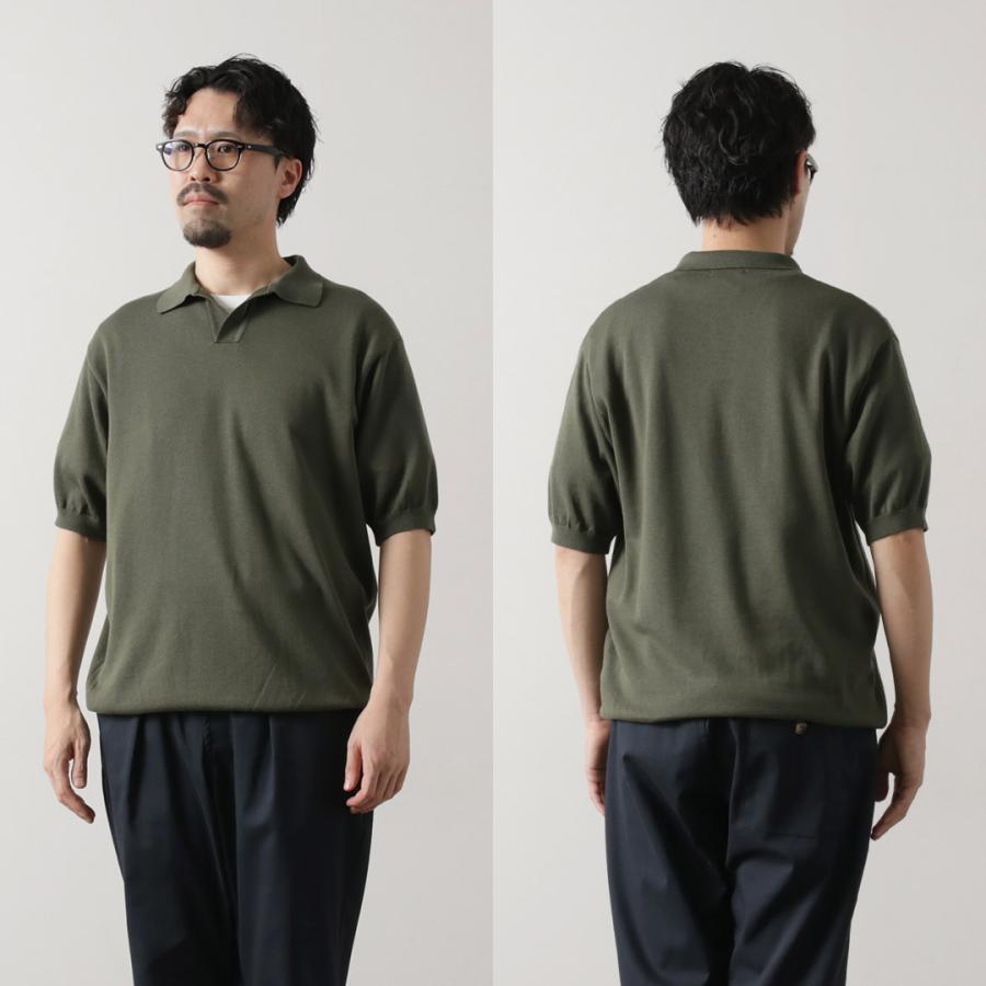 FUJITO（フジト） コットンシルク スキッパーポロ 2025年モデル / メンズ ニット トップス カットソー 半袖 Knit Skipper Polo | FUJITO | 13