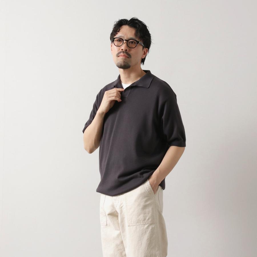 FUJITO（フジト） コットンシルク スキッパーポロ 2025年モデル / メンズ ニット トップス カットソー 半袖 Knit Skipper Polo | FUJITO | 14