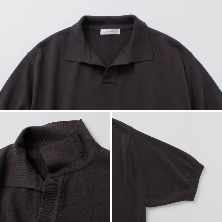 FUJITO（フジト） コットンシルク スキッパーポロ 2025年モデル / メンズ ニット トップス カットソー 半袖 Knit Skipper Polo | FUJITO | 16