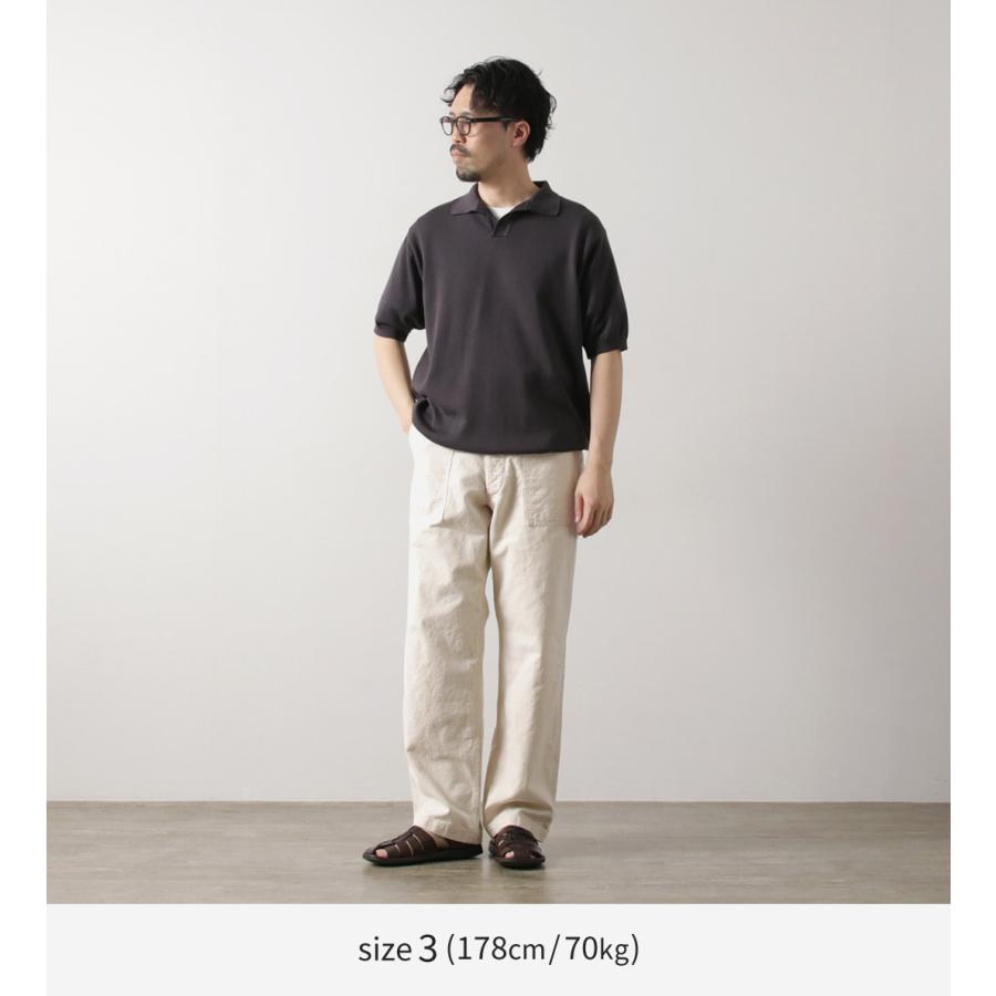 FUJITO（フジト） コットンシルク スキッパーポロ 2025年モデル / メンズ ニット トップス カットソー 半袖 Knit Skipper Polo | FUJITO | 05